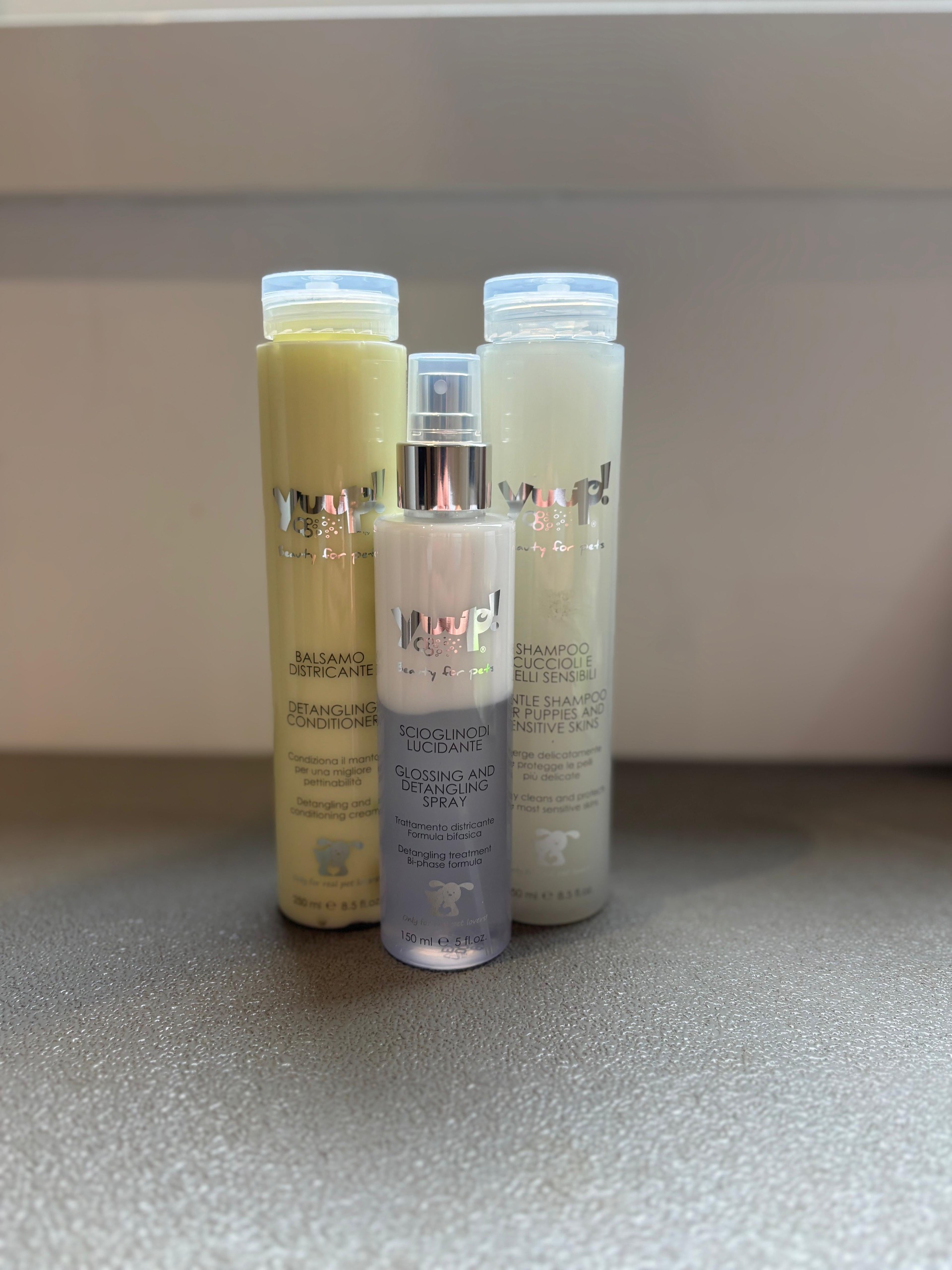 Yuup! Puppy Verzorgingsset – Shampoo + Conditioner + Anti-klit spray