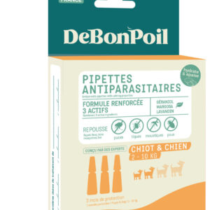 DeBonPoil Vlooien (Acti Plant) - en Tekenpipetten voor Kleine Honden & Puppy’s 2-10 kg – 3 Pipetten